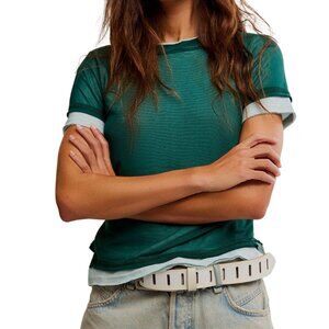 Free People Tasha Layered T-Shirt, XS